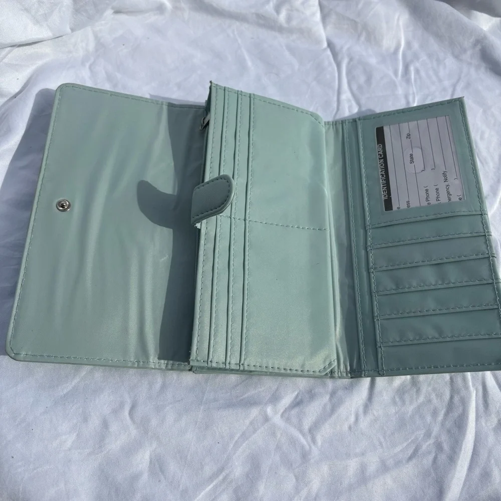 Green Wallet with Infinity Clasp